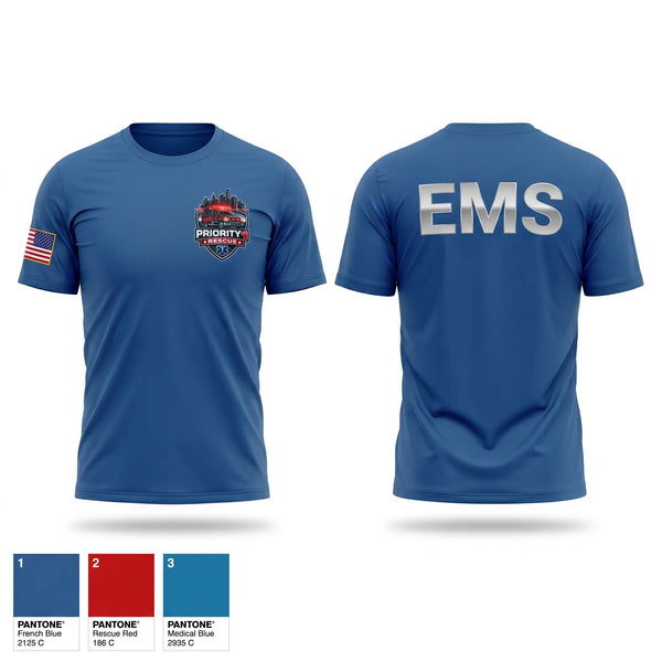 Short Sleeve Performance Shirt, Priority 1 Rescue, EMS/EMT, Teamtime, Team time, sublimation, custom sports apparel, team uniforms, spirit wear, spiritwear, sports uniforms, custom shirts, team store, custom team store, fundraiser sports, apparel fundraiser