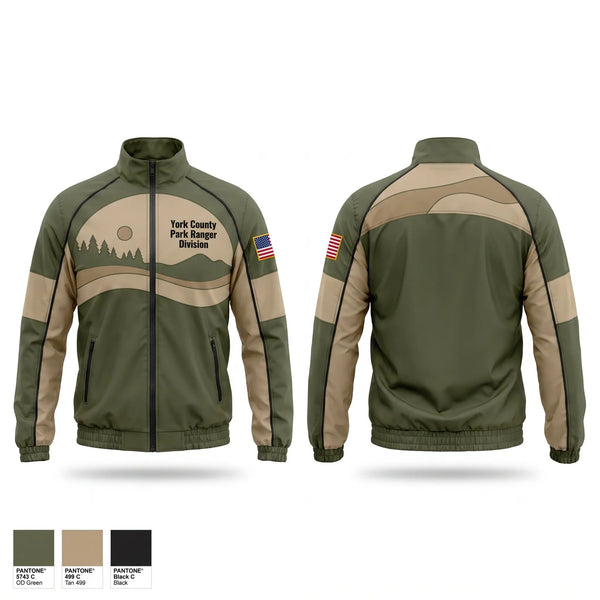 Windbreaker, York County Park Ranger Division, Police, Teamtime, Team time, sublimation, custom sports apparel, team uniforms, spirit wear, spiritwear, sports uniforms, custom shirts, team store, custom team store, fundraiser sports, apparel fundraiser