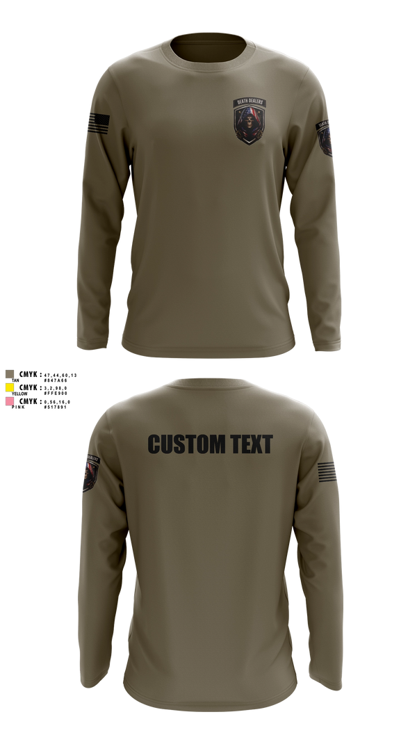 Long Sleeve Performance Shirt, Death DealersDeath Dealers Airsoft, Spirit Store, Teamtime, Team time, sublimation, custom sports apparel, team uniforms, spirit wear, spiritwear, sports uniforms, custom shirts, team store, custom team store, fundraiser sports, apparel fundraiser