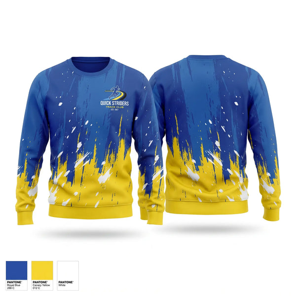 Crew Neck Sweatshirt, Quick Striders, Track & Field, Teamtime, Team time, sublimation, custom sports apparel, team uniforms, spirit wear, spiritwear, sports uniforms, custom shirts, team store, custom team store, fundraiser sports, apparel fundraiser