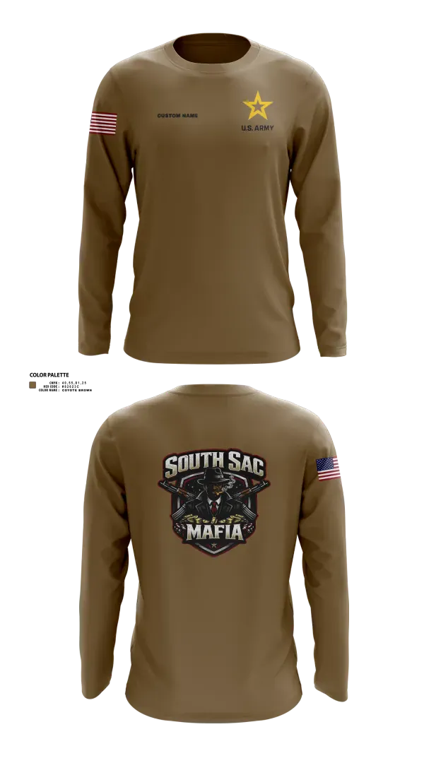 Long Sleeve Performance Shirt, SAC SOUTH, Army, Teamtime, Team time, sublimation, custom sports apparel, team uniforms, spirit wear, spiritwear, sports uniforms, custom shirts, team store, custom team store, fundraiser sports, apparel fundraiser