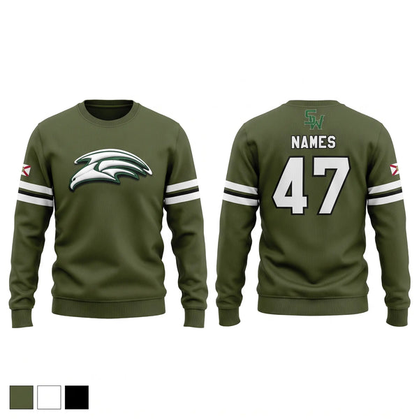 Crew Neck Sweatshirt, SoWal Hawks, Baseball, Teamtime, Team time, sublimation, custom sports apparel, team uniforms, spirit wear, spiritwear, sports uniforms, custom shirts, team store, custom team store, fundraiser sports, apparel fundraiser