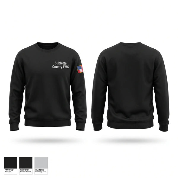 Crew Neck Sweatshirt, Sublette County EMS, EMS/EMT, Teamtime, Team time, sublimation, custom sports apparel, team uniforms, spirit wear, spiritwear, sports uniforms, custom shirts, team store, custom team store, fundraiser sports, apparel fundraiser