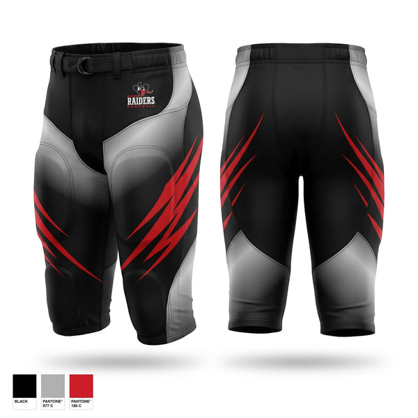 Football Pants, Racine Raiders, , Teamtime, Team time, sublimation, custom sports apparel, team uniforms, spirit wear, spiritwear, sports uniforms, custom shirts, team store, custom team store, fundraiser sports, apparel fundraiser