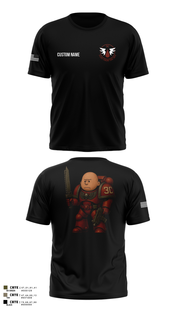 Old School Cotton Feel Shirt, CCo, 1-508PIR (OG), Army, Teamtime, Team time, sublimation, custom sports apparel, team uniforms, spirit wear, spiritwear, sports uniforms, custom shirts, team store, custom team store, fundraiser sports, apparel fundraiser