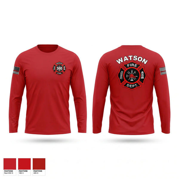 Long Sleeve Performance Shirt, WATSON, Fire Department, Teamtime, Team time, sublimation, custom sports apparel, team uniforms, spirit wear, spiritwear, sports uniforms, custom shirts, team store, custom team store, fundraiser sports, apparel fundraiser