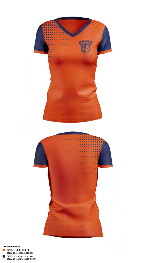 Womens Short Sleeve Vneck Shirt, North Pitt High School Basketball, Men's Basketball, Teamtime, Team time, sublimation, custom sports apparel, team uniforms, spirit wear, spiritwear, sports uniforms, custom shirts, team store, custom team store, fundraiser sports, apparel fundraiser