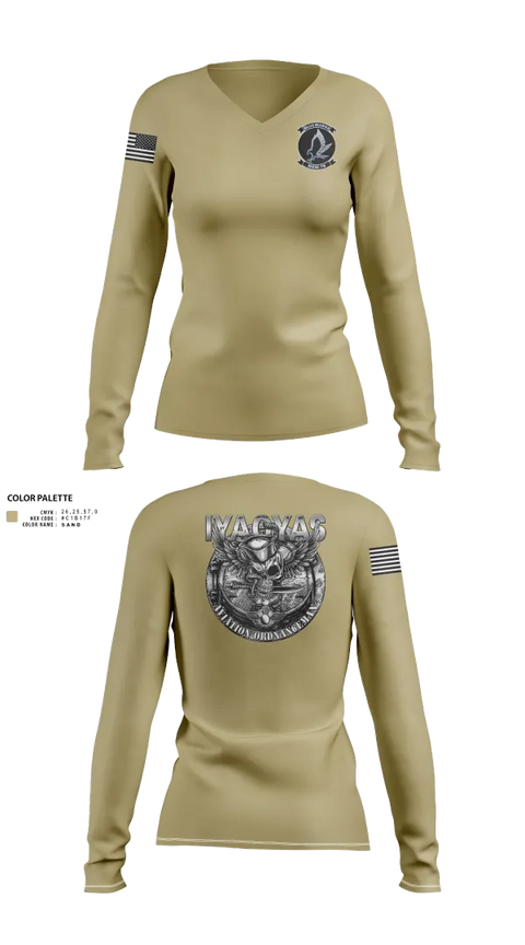 Womens Long Sleeve Vneck Shirt, HSM-78, , Teamtime, Team time, sublimation, custom sports apparel, team uniforms, spirit wear, spiritwear, sports uniforms, custom shirts, team store, custom team store, fundraiser sports, apparel fundraiser