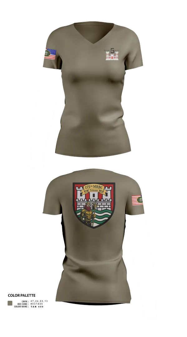 Womens Short Sleeve Vneck Shirt, 175th MRBC, , Teamtime, Team time, sublimation, custom sports apparel, team uniforms, spirit wear, spiritwear, sports uniforms, custom shirts, team store, custom team store, fundraiser sports, apparel fundraiser