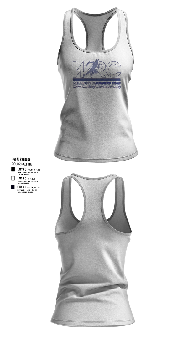 Womens Track Singlet, Wellington Runners Club, Spirit Store, Teamtime, Team time, sublimation, custom sports apparel, team uniforms, spirit wear, spiritwear, sports uniforms, custom shirts, team store, custom team store, fundraiser sports, apparel fundraiser
