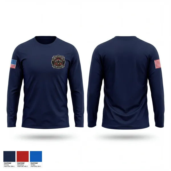 Long Sleeve Performance Shirt, East Tawakoni Fire Rescue, Fire Department, Teamtime, Team time, sublimation, custom sports apparel, team uniforms, spirit wear, spiritwear, sports uniforms, custom shirts, team store, custom team store, fundraiser sports, apparel fundraiser