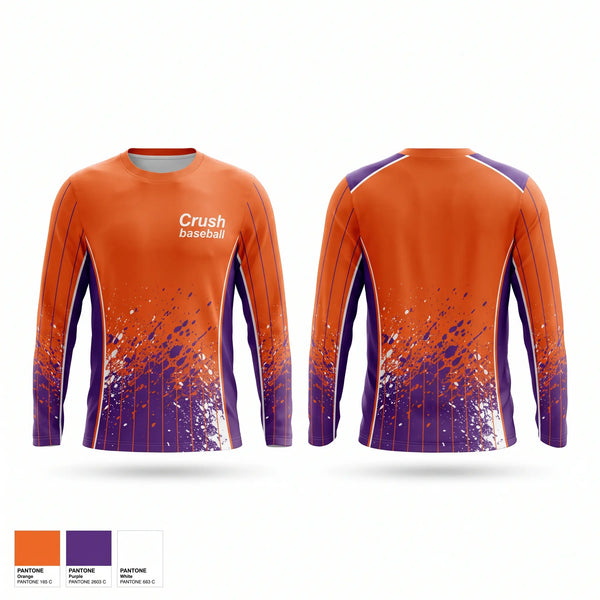 Long Sleeve Performance Shirt, Crush baseball, Baseball, Teamtime, Team time, sublimation, custom sports apparel, team uniforms, spirit wear, spiritwear, sports uniforms, custom shirts, team store, custom team store, fundraiser sports, apparel fundraiser