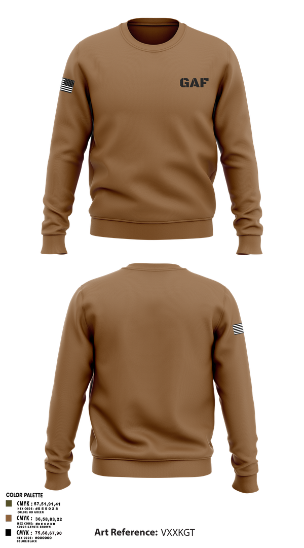 Crew Neck Sweatshirt, GAF, , Teamtime, Team time, sublimation, custom sports apparel, team uniforms, spirit wear, spiritwear, sports uniforms, custom shirts, team store, custom team store, fundraiser sports, apparel fundraiser