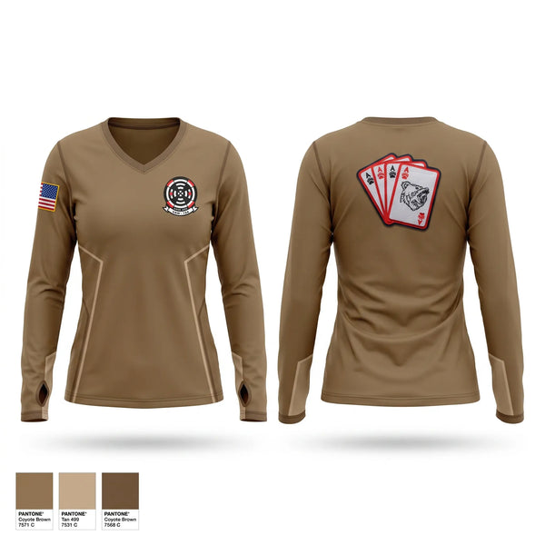 Womens Long Sleeve Vneck Shirt, Vaw 124, Navy, Teamtime, Team time, sublimation, custom sports apparel, team uniforms, spirit wear, spiritwear, sports uniforms, custom shirts, team store, custom team store, fundraiser sports, apparel fundraiser