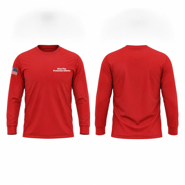 Long Sleeve Performance Shirt, Elmo Fire Protection District, Fire Department, Teamtime, Team time, sublimation, custom sports apparel, team uniforms, spirit wear, spiritwear, sports uniforms, custom shirts, team store, custom team store, fundraiser sports, apparel fundraiser
