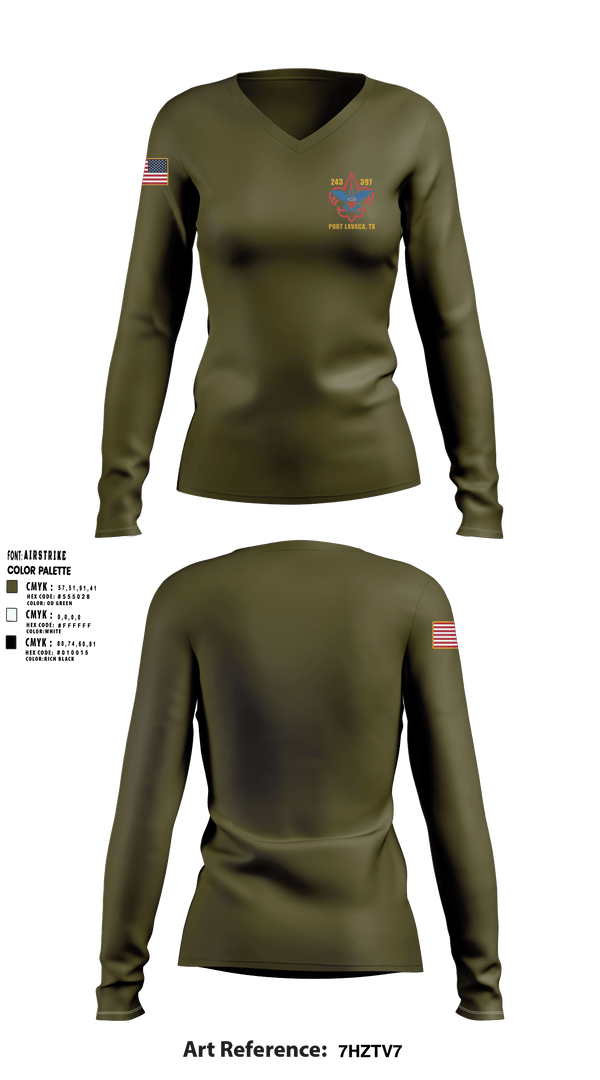 Womens Long Sleeve Vneck Shirt, Scouts BSA, Spirit Store, Teamtime, Team time, sublimation, custom sports apparel, team uniforms, spirit wear, spiritwear, sports uniforms, custom shirts, team store, custom team store, fundraiser sports, apparel fundraiser