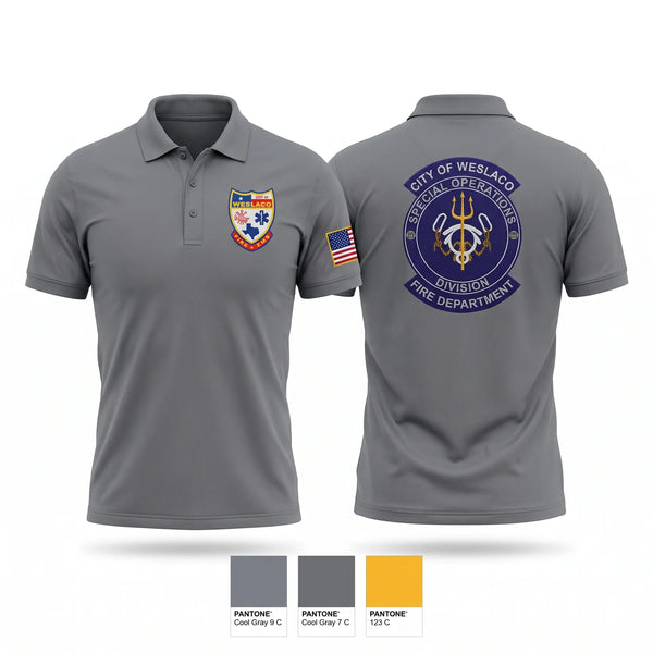 Short Sleeve Performance Polo, Weslaco Fire Department, Fire Department, Teamtime, Team time, sublimation, custom sports apparel, team uniforms, spirit wear, spiritwear, sports uniforms, custom shirts, team store, custom team store, fundraiser sports, apparel fundraiser