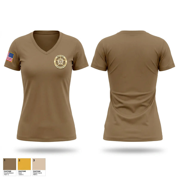 Womens Short Sleeve Vneck Shirt, Troup County Sheriff’s Office, Police, Teamtime, Team time, sublimation, custom sports apparel, team uniforms, spirit wear, spiritwear, sports uniforms, custom shirts, team store, custom team store, fundraiser sports, apparel fundraiser
