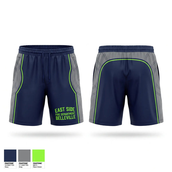 Athletic Shorts With Pockets, East Side Fire Department (Belleville), Fire Department, Teamtime, Team time, sublimation, custom sports apparel, team uniforms, spirit wear, spiritwear, sports uniforms, custom shirts, team store, custom team store, fundraiser sports, apparel fundraiser