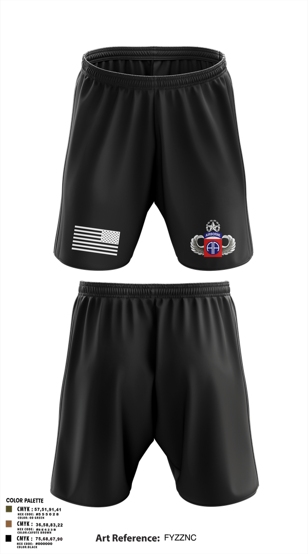 Athletic Shorts With Pockets, HHC 82nd ABN Division, , Teamtime, Team time, sublimation, custom sports apparel, team uniforms, spirit wear, spiritwear, sports uniforms, custom shirts, team store, custom team store, fundraiser sports, apparel fundraiser