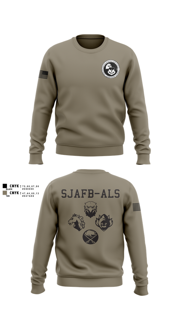 Crew Neck Sweatshirt, SJAFB ALS, , Teamtime, Team time, sublimation, custom sports apparel, team uniforms, spirit wear, spiritwear, sports uniforms, custom shirts, team store, custom team store, fundraiser sports, apparel fundraiser