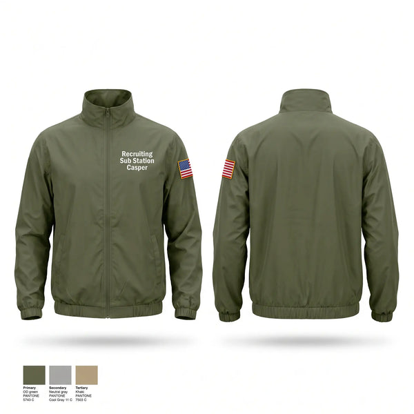Windbreaker, Recruiting Sub Station Casper, Marines, Teamtime, Team time, sublimation, custom sports apparel, team uniforms, spirit wear, spiritwear, sports uniforms, custom shirts, team store, custom team store, fundraiser sports, apparel fundraiser