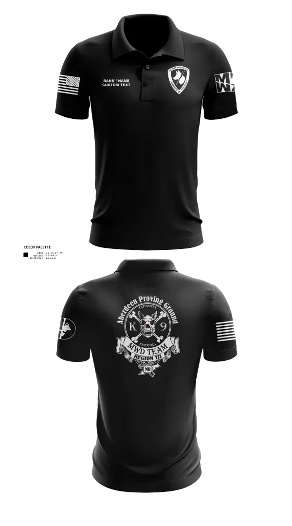 Short Sleeve Performance Polo, Aberdeen Proving Ground Police Department, Police, Teamtime, Team time, sublimation, custom sports apparel, team uniforms, spirit wear, spiritwear, sports uniforms, custom shirts, team store, custom team store, fundraiser sports, apparel fundraiser