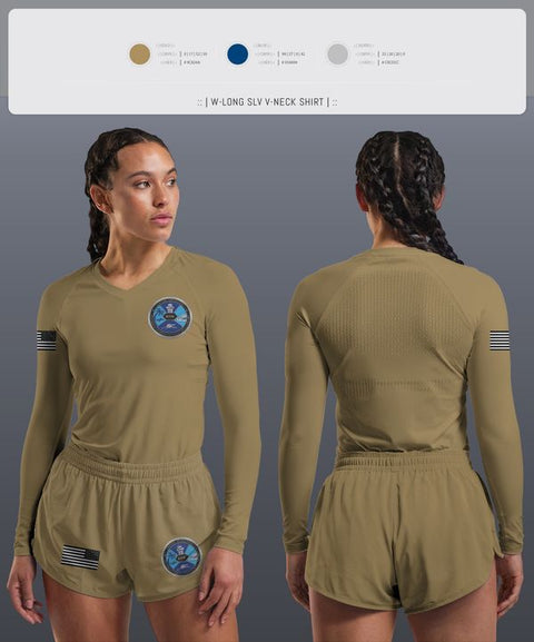 Womens Long Sleeve Vneck Shirt, Airport Operations Control Center, Fire Department, Teamtime, Team time, sublimation, custom sports apparel, team uniforms, spirit wear, spiritwear, sports uniforms, custom shirts, team store, custom team store, fundraiser sports, apparel fundraiser