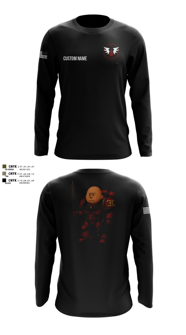 Long Sleeve Performance Shirt, CCo, 1-508PIR (OG), Army, Teamtime, Team time, sublimation, custom sports apparel, team uniforms, spirit wear, spiritwear, sports uniforms, custom shirts, team store, custom team store, fundraiser sports, apparel fundraiser