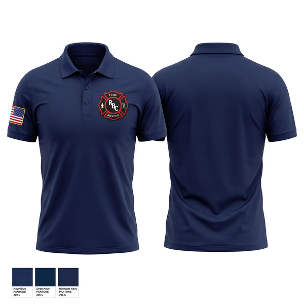 Short Sleeve Performance Polo, Rainbow City Fire Department, Fire Department, Teamtime, Team time, sublimation, custom sports apparel, team uniforms, spirit wear, spiritwear, sports uniforms, custom shirts, team store, custom team store, fundraiser sports, apparel fundraiser