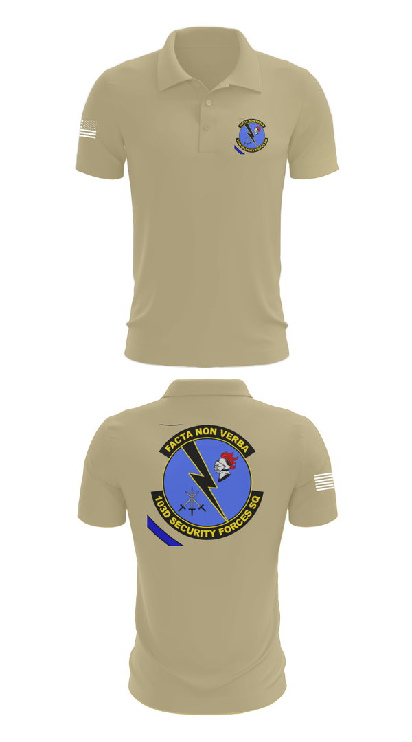 Short Sleeve Performance Polo, 103d SECURITY FORCES SQUADRON, , Teamtime, Team time, sublimation, custom sports apparel, team uniforms, spirit wear, spiritwear, sports uniforms, custom shirts, team store, custom team store, fundraiser sports, apparel fundraiser