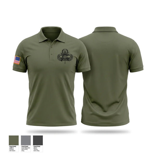 Short Sleeve Performance Polo, Charlie Co., 422 CA BN AIRBORNE, Army, Teamtime, Team time, sublimation, custom sports apparel, team uniforms, spirit wear, spiritwear, sports uniforms, custom shirts, team store, custom team store, fundraiser sports, apparel fundraiser