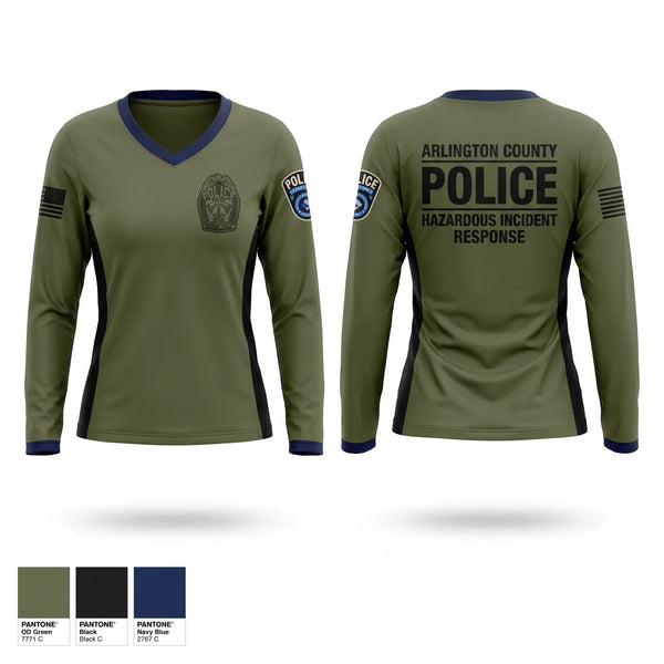 Womens Long Sleeve Vneck Shirt, ACPD HIRT, Police, Teamtime, Team time, sublimation, custom sports apparel, team uniforms, spirit wear, spiritwear, sports uniforms, custom shirts, team store, custom team store, fundraiser sports, apparel fundraiser