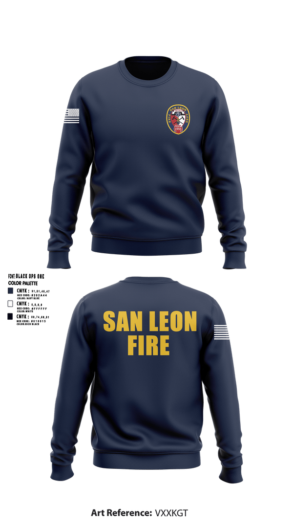 Crew Neck Sweatshirt, San Leon Volunteer Fire Department, Fire Department, Teamtime, Team time, sublimation, custom sports apparel, team uniforms, spirit wear, spiritwear, sports uniforms, custom shirts, team store, custom team store, fundraiser sports, apparel fundraiser