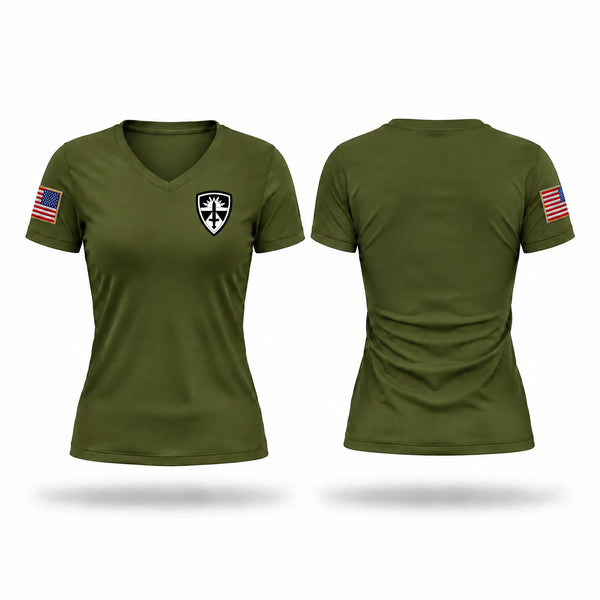 Womens Short Sleeve Vneck Shirt, Atec, Army, Teamtime, Team time, sublimation, custom sports apparel, team uniforms, spirit wear, spiritwear, sports uniforms, custom shirts, team store, custom team store, fundraiser sports, apparel fundraiser