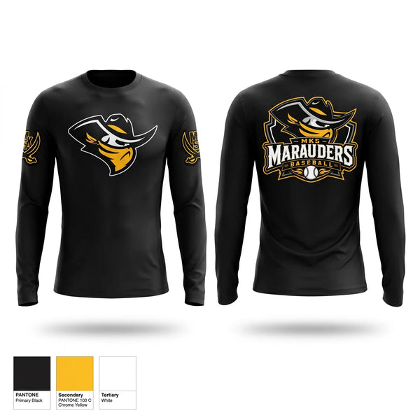 Long Sleeve Performance Shirt, MK5 Marauders, Baseball, Teamtime, Team time, sublimation, custom sports apparel, team uniforms, spirit wear, spiritwear, sports uniforms, custom shirts, team store, custom team store, fundraiser sports, apparel fundraiser