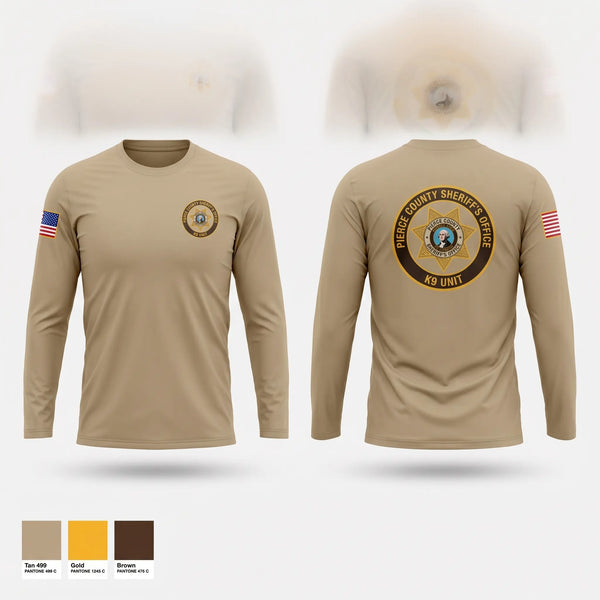 Long Sleeve Performance Shirt, Pierce County Sheriff’s Office, Police, Teamtime, Team time, sublimation, custom sports apparel, team uniforms, spirit wear, spiritwear, sports uniforms, custom shirts, team store, custom team store, fundraiser sports, apparel fundraiser