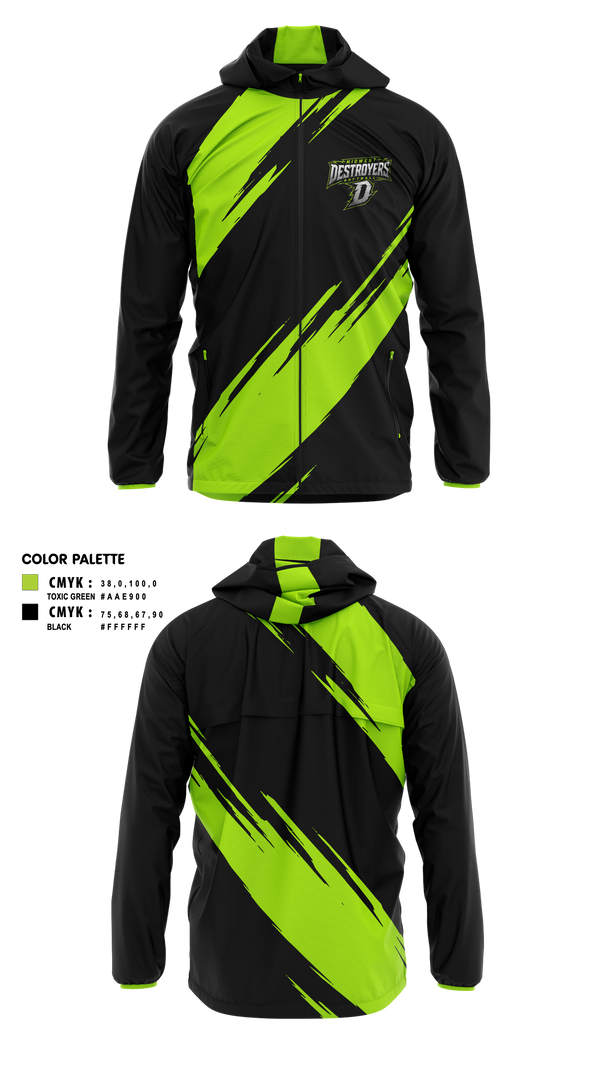 Windbreaker, Midwest Destroyers, Softball, Teamtime, Team time, sublimation, custom sports apparel, team uniforms, spirit wear, spiritwear, sports uniforms, custom shirts, team store, custom team store, fundraiser sports, apparel fundraiser