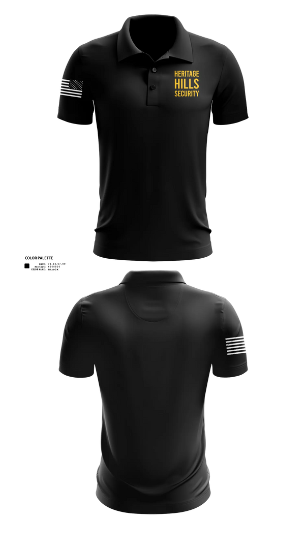 Short Sleeve Performance Polo, Heritage Hills Security, EMS/EMT, Teamtime, Team time, sublimation, custom sports apparel, team uniforms, spirit wear, spiritwear, sports uniforms, custom shirts, team store, custom team store, fundraiser sports, apparel fundraiser