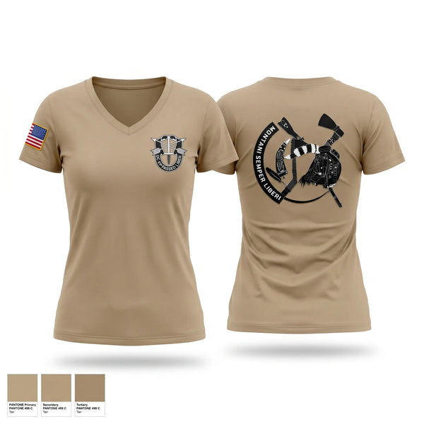 Womens Short Sleeve Vneck Shirt, 2/19 SFG (A), Army, Teamtime, Team time, sublimation, custom sports apparel, team uniforms, spirit wear, spiritwear, sports uniforms, custom shirts, team store, custom team store, fundraiser sports, apparel fundraiser
