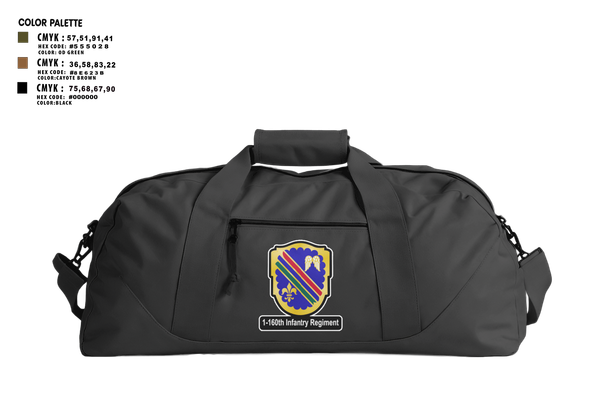 Duffle Bag, Co A, 1st-160th INF, 79th IBCT, , Teamtime, Team time, sublimation, custom sports apparel, team uniforms, spirit wear, spiritwear, sports uniforms, custom shirts, team store, custom team store, fundraiser sports, apparel fundraiser
