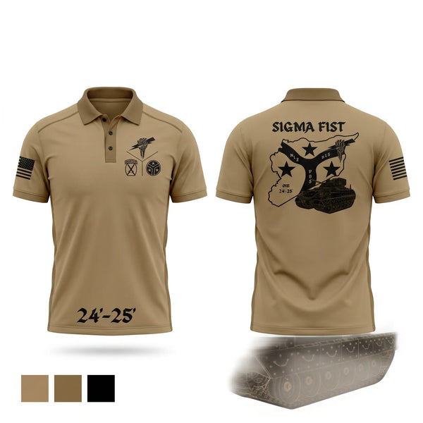 Short Sleeve Performance Polo, 1/115th FA HHB DET 1, Army, Teamtime, Team time, sublimation, custom sports apparel, team uniforms, spirit wear, spiritwear, sports uniforms, custom shirts, team store, custom team store, fundraiser sports, apparel fundraiser