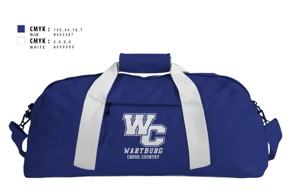 Duffle Bag, Wartburg Cross Country, Cross Country, Teamtime, Team time, sublimation, custom sports apparel, team uniforms, spirit wear, spiritwear, sports uniforms, custom shirts, team store, custom team store, fundraiser sports, apparel fundraiser