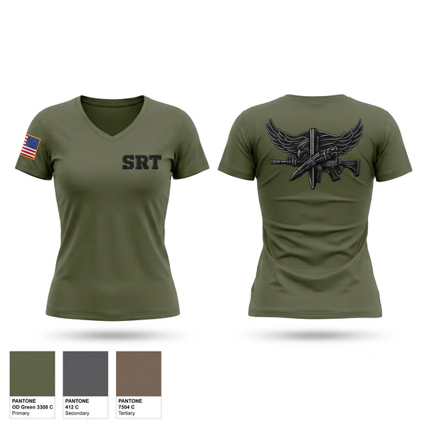 Womens Short Sleeve Vneck Shirt, SRT, Police, Teamtime, Team time, sublimation, custom sports apparel, team uniforms, spirit wear, spiritwear, sports uniforms, custom shirts, team store, custom team store, fundraiser sports, apparel fundraiser