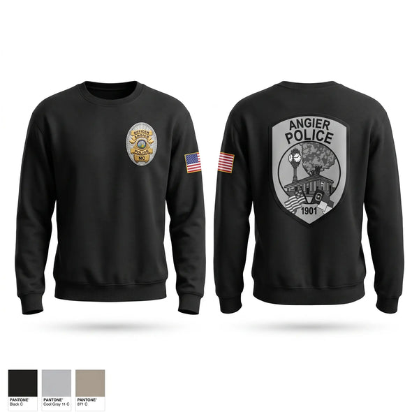Crew Neck Sweatshirt, Angier Police, Police, Teamtime, Team time, sublimation, custom sports apparel, team uniforms, spirit wear, spiritwear, sports uniforms, custom shirts, team store, custom team store, fundraiser sports, apparel fundraiser