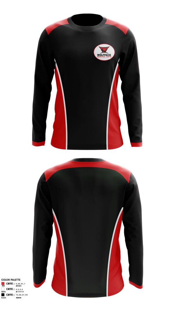 Long Sleeve Performance Shirt, Wolfpack Martial Arts, , Teamtime, Team time, sublimation, custom sports apparel, team uniforms, spirit wear, spiritwear, sports uniforms, custom shirts, team store, custom team store, fundraiser sports, apparel fundraiser