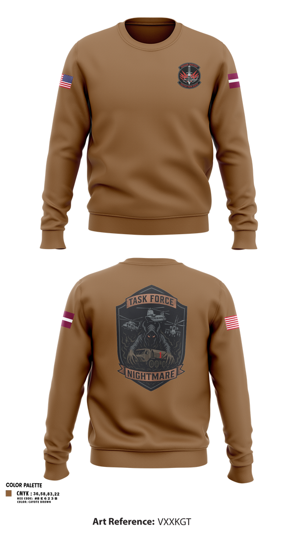 Crew Neck Sweatshirt, C Co 2-1 Dustoff, Army, Teamtime, Team time, sublimation, custom sports apparel, team uniforms, spirit wear, spiritwear, sports uniforms, custom shirts, team store, custom team store, fundraiser sports, apparel fundraiser