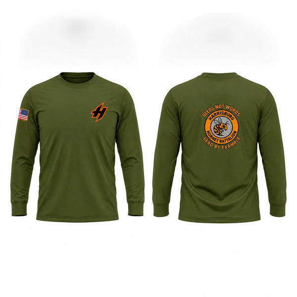 Long Sleeve Performance Shirt, Harrisburg Hornet Battalion, Army, Teamtime, Team time, sublimation, custom sports apparel, team uniforms, spirit wear, spiritwear, sports uniforms, custom shirts, team store, custom team store, fundraiser sports, apparel fundraiser