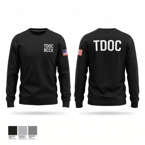 Crew Neck Sweatshirt, TDOC BCCX, Police, Teamtime, Team time, sublimation, custom sports apparel, team uniforms, spirit wear, spiritwear, sports uniforms, custom shirts, team store, custom team store, fundraiser sports, apparel fundraiser