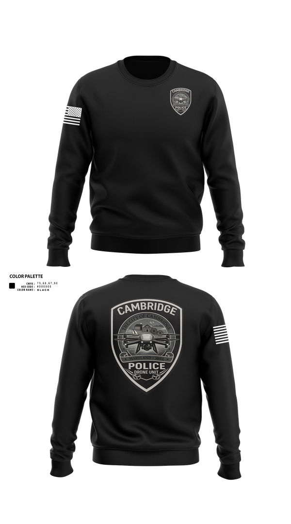 Crew Neck Sweatshirt, RDC Outdoors, Police, Teamtime, Team time, sublimation, custom sports apparel, team uniforms, spirit wear, spiritwear, sports uniforms, custom shirts, team store, custom team store, fundraiser sports, apparel fundraiser